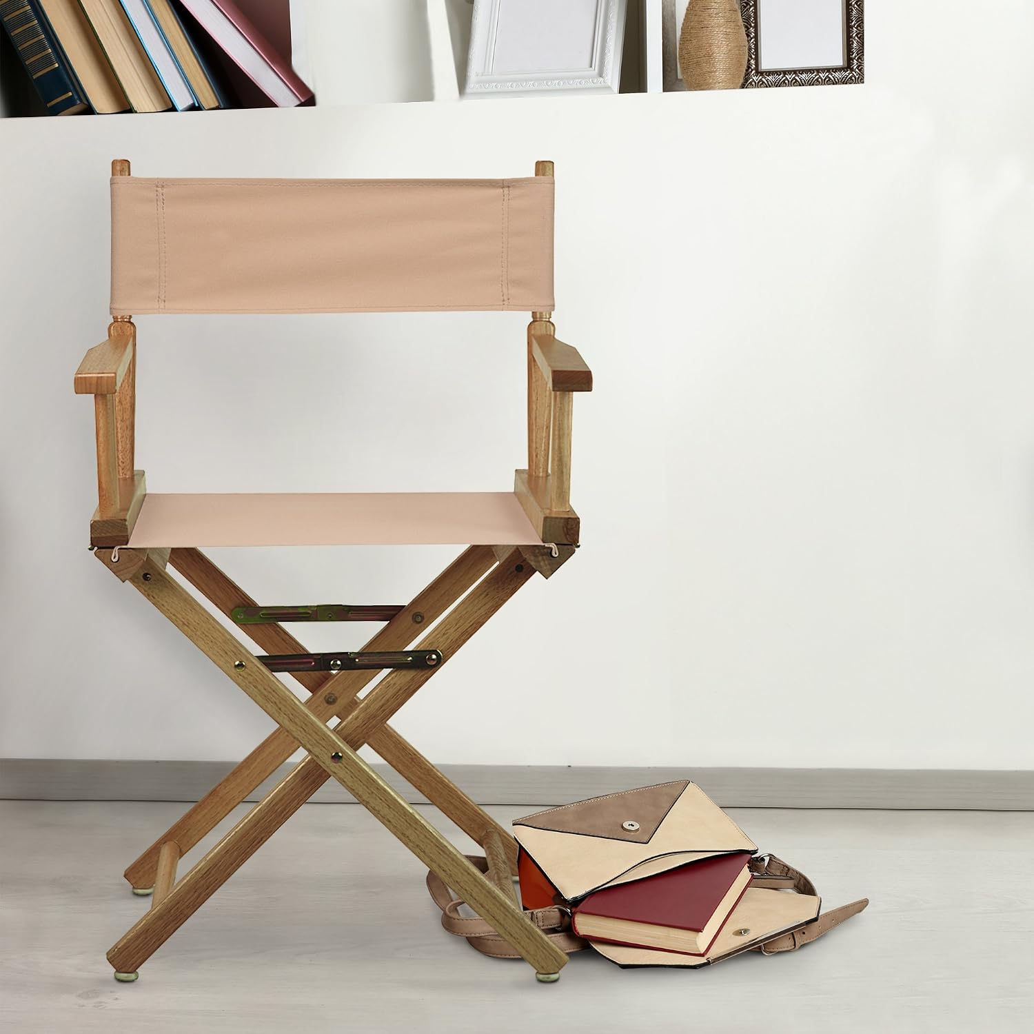 Casual Home 18" Director's Chair Natural Frame with Tan Canvas