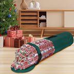 Wrapping Paper Storage Bag | Wrapping Paper Organizer Under Bed for Storing Multiple Rolls of Gift Wrap, 42” Length Container Constructed of Durable 600D Oxford Material (Green)