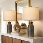 22.75" Table Lamps for Living Room Small Lamps for Bedroom Bedside Lamps Set of 2 Boho Lamps for Night Stands Nightstand Lamp Farmhouse Vintage Rustic Modern Side End Table Lamp Light Home Deco Gifts