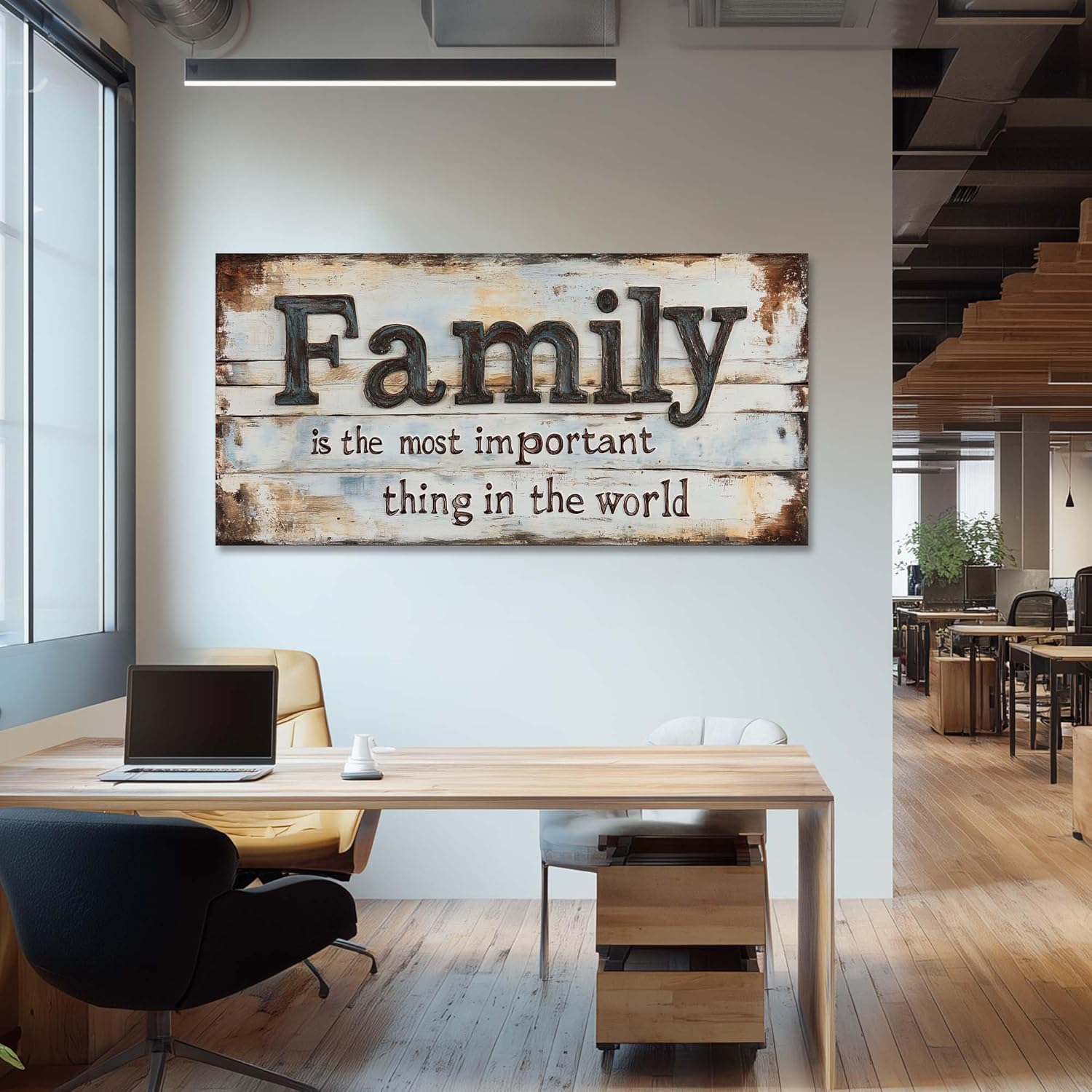 Ggaafet Retro Family Quotes Wall Art for Bedroom Canvas Painting Prints Family is the Most Important Thing in the World Rustic Farmhouse Art Deco Modern Artwork Office Kitchen Dining Room Decor