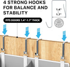 Simple Houseware Extra Large Heavy Duty Over the Door Organizer with 10 Clear Window Pockets, 80 lbs Capacity for Pantry, Closet, Bathroom, Gray