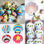 Jangostor 48 PCS Scallop Shells Natural Seashell, 1.5" to 2" White Scallop Shells Small Seashells for Crafts Wedding Decor Beach Theme Party, Fish Tank and Vase Filler