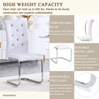 gopop Dining Chairs Set of 4｜Modern Kitchen Chair Set｜Faux Leather Cushion｜High Strength Metal Legs｜Ergonomic Backrest｜Perfect for Dining Room or Kitchen