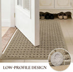 Door Mat Indoor Entrance 32x48, Non-Slip Washable Doormats Entry Way Mats, Dirt Resistant and Absorbent Welcome Mat, Easy Clean Low-Profile Doormat, Front Door, Inside Entrance, Beige