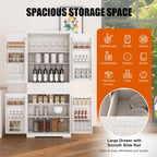 Spaco 71.65" Kitchen Pantry Cabinet,Freestanding Food Storage Cabinet with Drawer,2 Cabinets & 12 Door Shelves,Versatile Buffet Sideboard for Kitchen,Living Room.