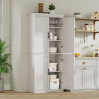 CABIHOME 38.58×17.72×11.42 Inch Tall Slim Pantry Cabinet, PB Freestanding Storage Cabinet, Kitchen Hutch with Doors for Living Room & Kitchen