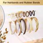 Wall Hanging Jewelry Organizer: 12.6'' Necklace Holder for Earring, Bracelet, Rings, Hairband, Glasses, Gold 4-Pack, Screws Included