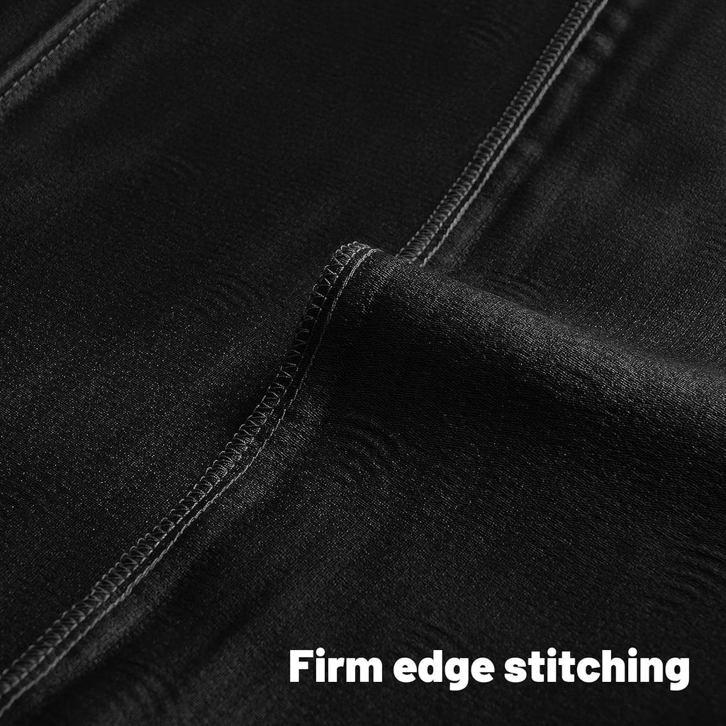 FUTEI Pack of 2 Chenille Decorative Throw Pillow Covers 22x22 Inch,Soft Cozy Striped Geometric Patterns Cushion Case,Modern Home Decor for Couch Bed Living Room,Black