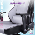 Cooler Master Caliber X1C Gaming Chair for Computer Game, Office and Racing Style Gamer, Comfy Ergonomic 360° Swivel Reclining High Back Chairs with Armrest Backrest Headrest Lumbar Support PU Leather