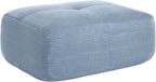 SoarFlash Corduroy Sectional Sofa Ottoman,Blue