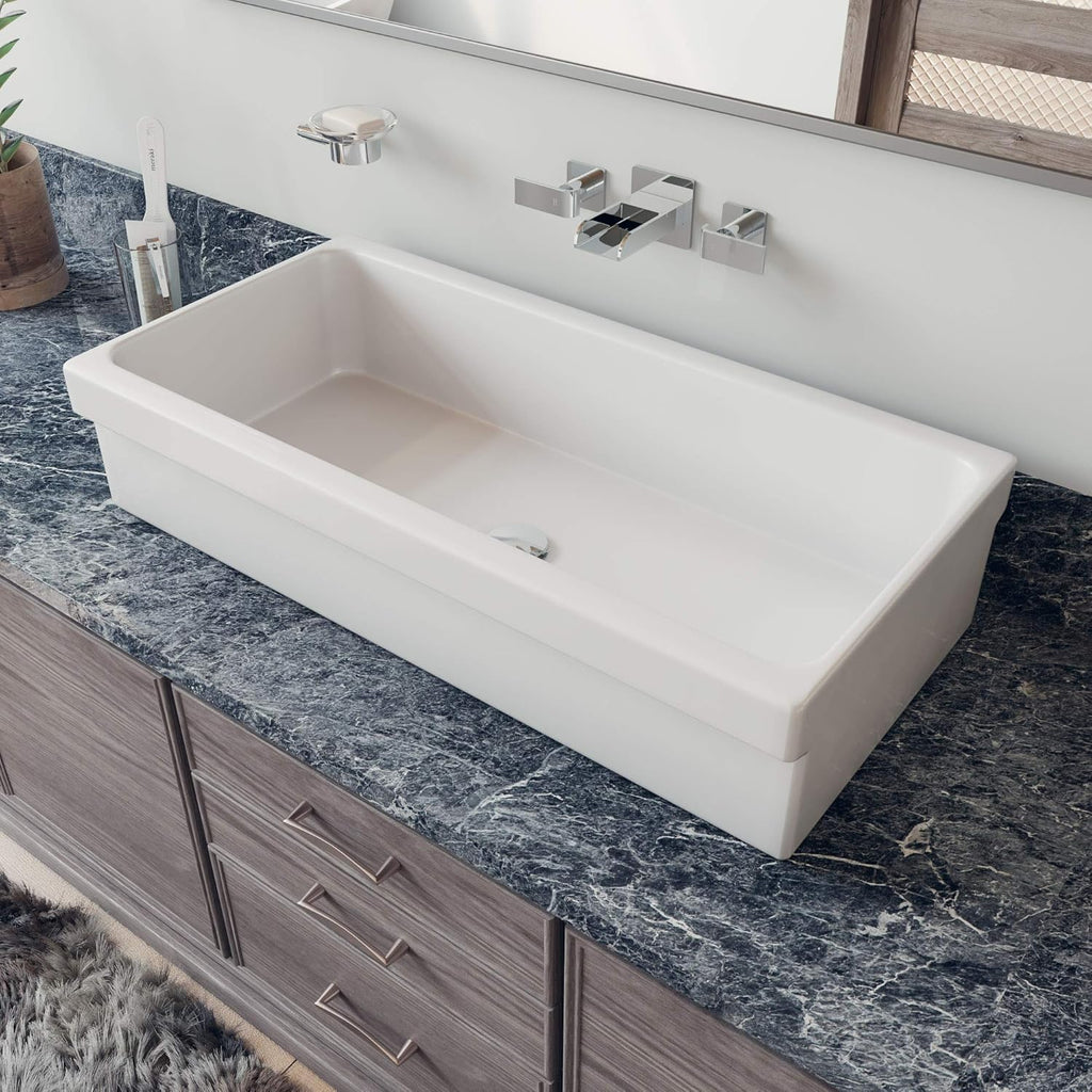 Alfi AB36TR Alfi Brand 35.5" Above Mount Fireclay Bath, 36", White