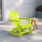 WestinTrends Malibu Outdoor/Patio Poly Adirondack Rocking Chair, Lime
