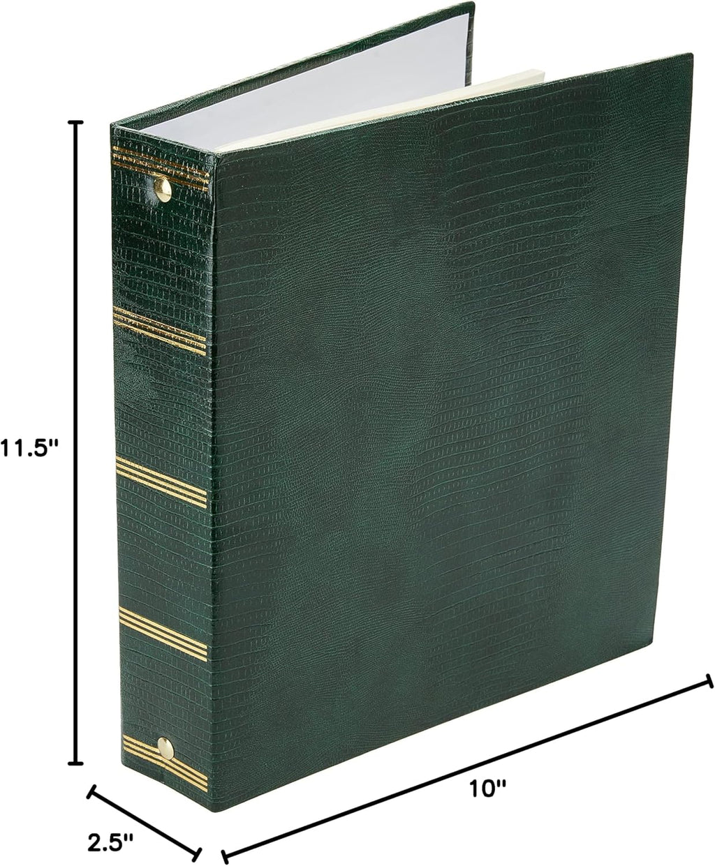 Magnetic Self-Stick 3-Ring Photo Album 100 Pages (50 Sheets), Hunter Green