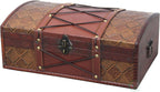 Vintiquewise(TM) Pirate Treasure Chest/Box with Leather X