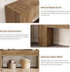 Epecoya Extra Long Console Tables for Entryway 86-Inch, Farmhouse Couch Table Behind Sofa Wooden, Modern Entryway Table for Entrance, Hallway, Living Room, Apartment, Natural Oak Brown
