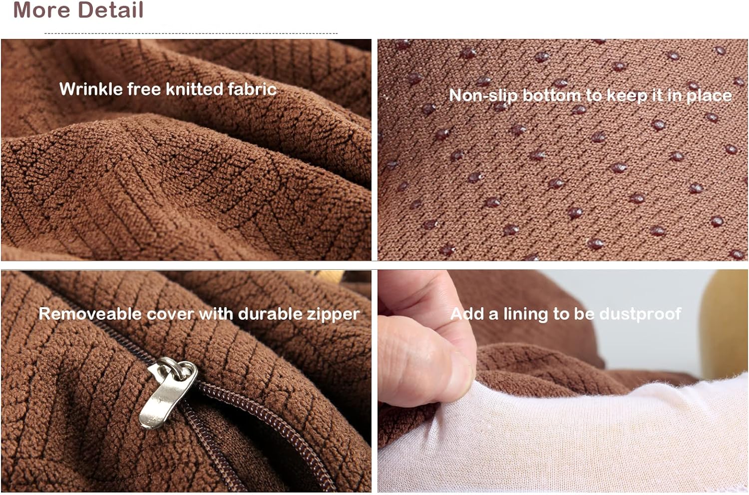 Sigmat Recliner Cushion for Elderly with Memory Foam 22x22x3 Inches Large Square Seat Cushion for Recliner Chair, Floor Pillow, Truck Seat Cushion Coffee