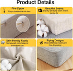 Custom Size Bench Cushions for Indoor Furniture, Cost-Effective Thick Bay Window Seat Cushion