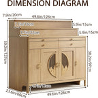 Solid Wood Frame Buddhist Altar Cabinet, Personal Shrine Altar Table with Storage Drawer, Chinese Cabinet Pedestal Offering Table Buddhist Prayer (Natural, 49.6" L * 23.6" W * 50" H in, Wood)