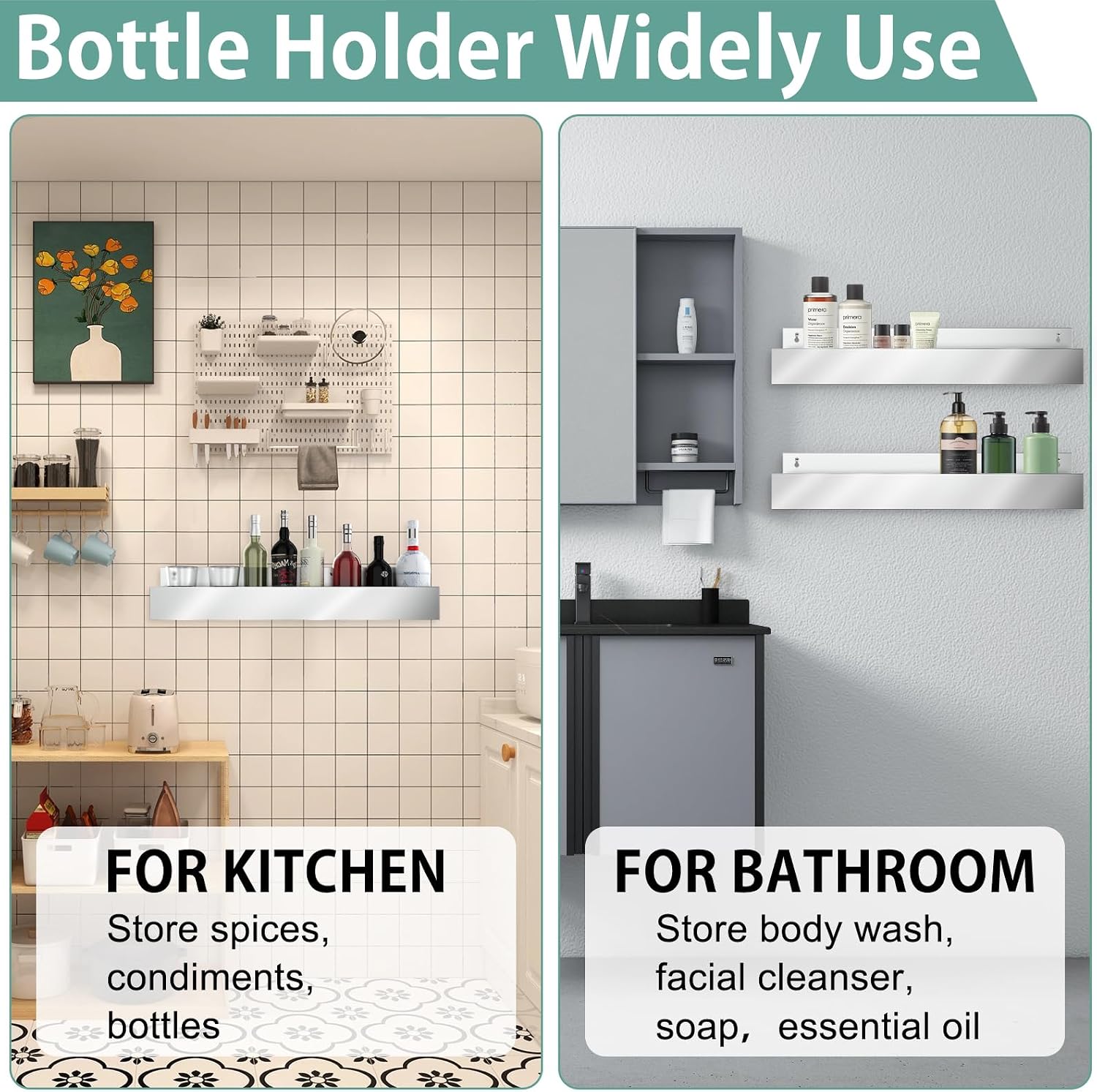32-inch Stainless Steel Bar Speed Rail,Wall Mounted Liquor Bottle Holder for Bars,Organizer for Liquor Bottles, Bar Bottle Holder(1 pcs)