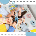 3.3 x 4 ft Calming Corner Classroom Rug Feeling Emotion Sensory Reading Corner Items Rug Educational Soft Fluffy Washable Non Slip Carpet Floor Mat for Nursery Homeschool Playroom Elementary