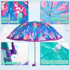 WERNNSAI Kids Beach Chair with Umbrella, Toddler Outdoor Folding Camping Chair with Canopy Sun Shade for Beach Pool Travel Picnic for Age 1-3 (Mermaid)