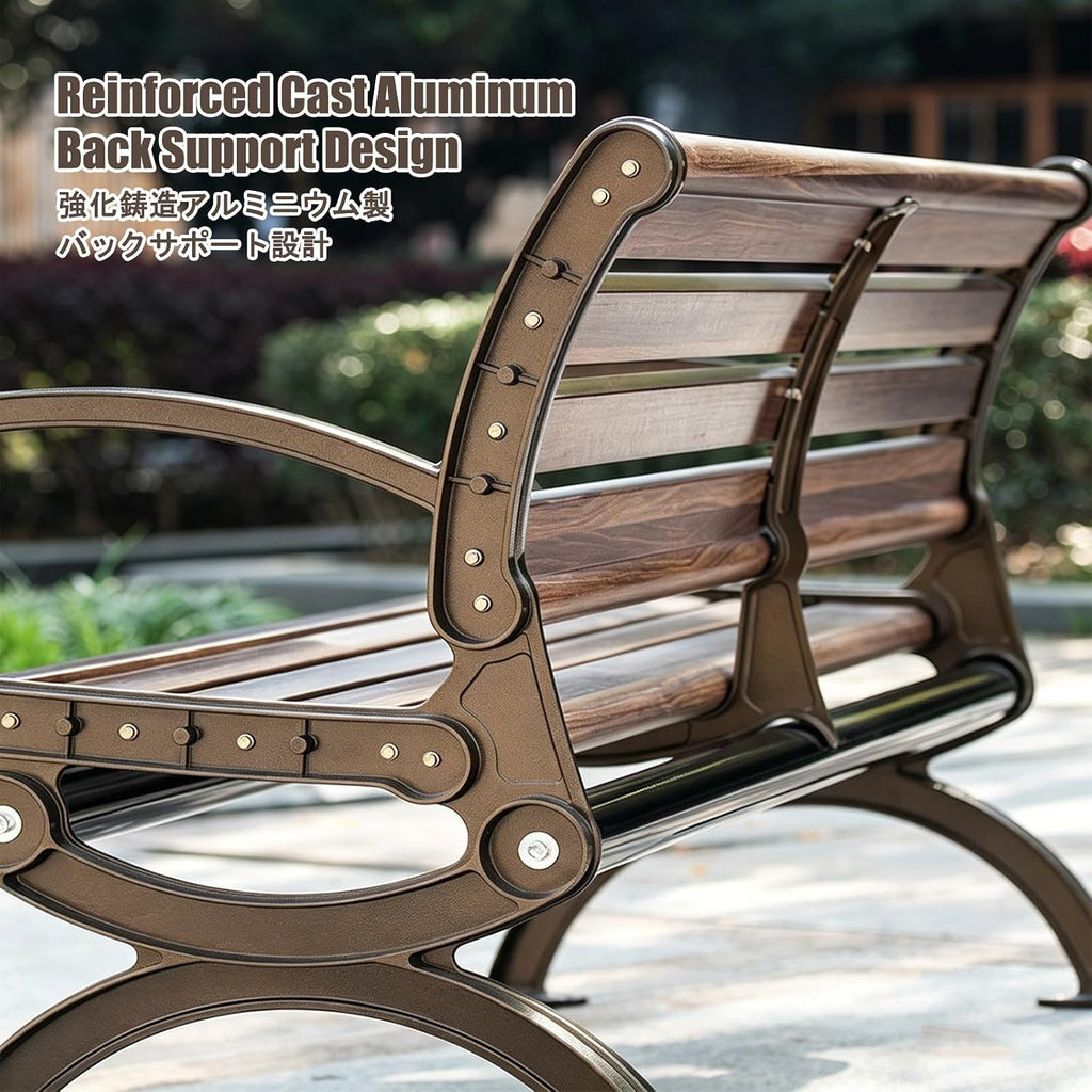 Park Benches for Outside, Outside Benches Weather Proof, Weather Resistant and Weatherproof, Suitable for Courtyards, Porches, Poolside Areas, and Parks.(A Upgraded,150cm)