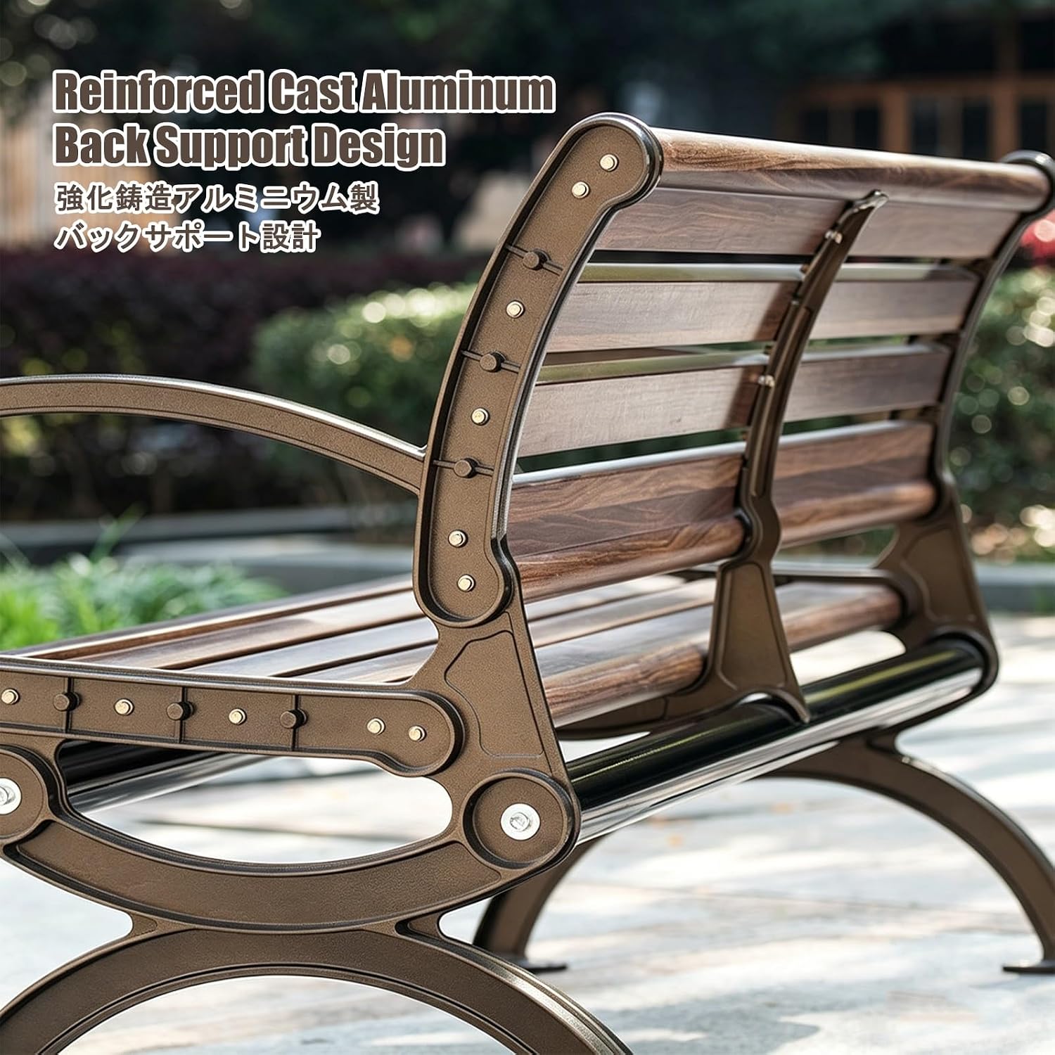 Park Benches for Outside, Outside Benches Weather Proof, Weather Resistant and Weatherproof, Suitable for Courtyards, Porches, Poolside Areas, and Parks.(A Upgraded,150cm)