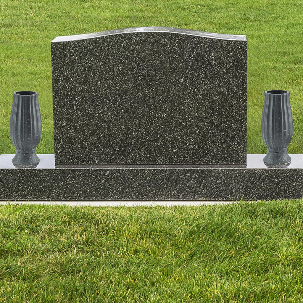 10” Cemetery Vases with Metal Spike for Artificial Flower Grave Decorations | Headstones Flower Holder with Drainage Hole for Artificial Flowers-Cemetery Vases for Grave Memorials Sympathy Gift