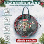 Shappy 4 Pcs Red Wreath Storage Bag Clear Wreath Box Storage Containers with Clear Window and Handle Garland Containers for Holiday Seasonal Bags (24 Inch)