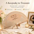 Personalized Wedding Fans for Guests, Custom Wooden Folding Hand Fans Bulk, Engraved Sandalwood Handheld Fans with Organza Bags & Tassels, Party, Bridal & Birthday Shower Favors (30PCS)
