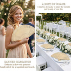 Personalized Wedding Fans For Guests Bulk Custom Wooden Folding Hand Fans With Organza Bags For Wedding Party Baby Shower Graduation