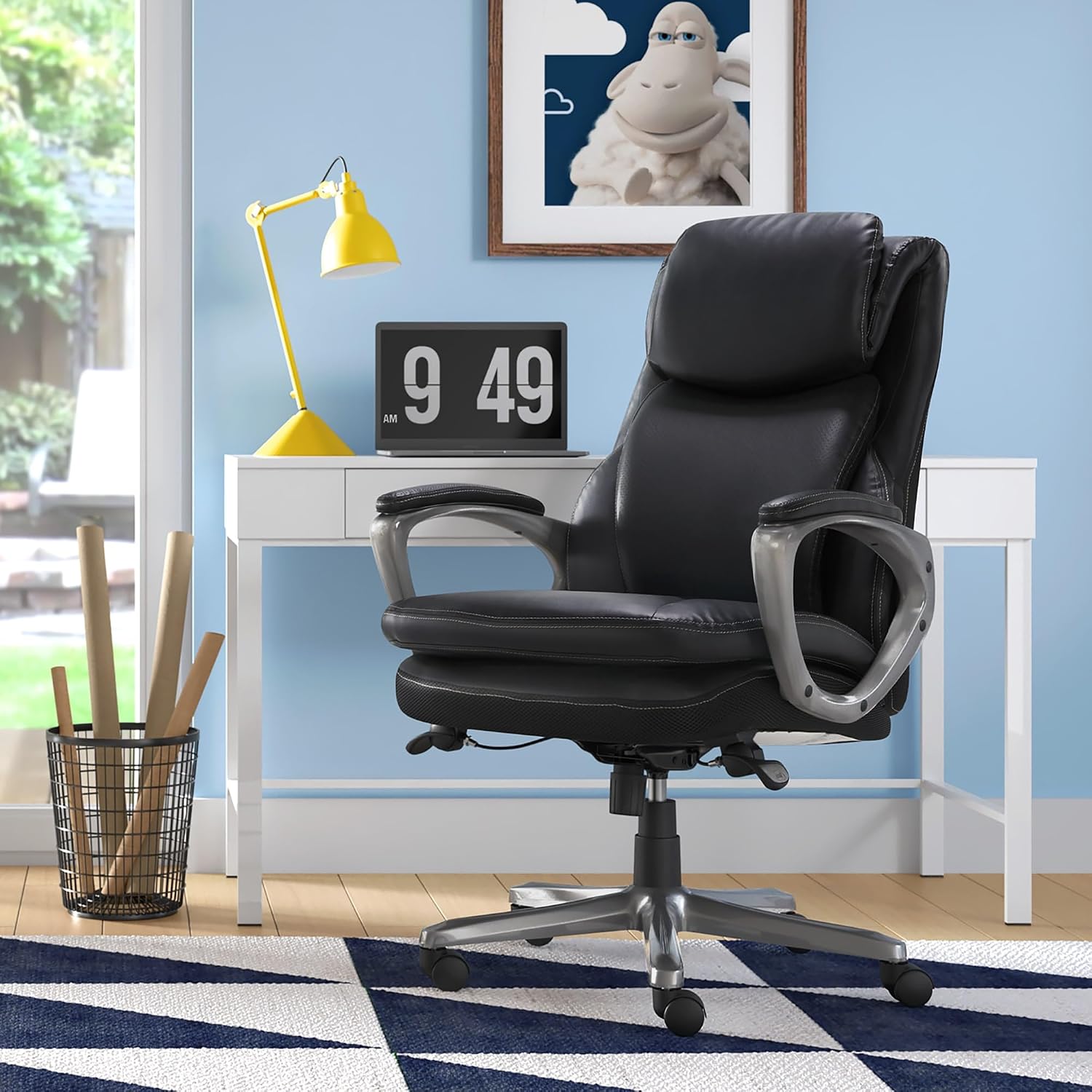 Serta® Smart Layers™ AIR Arlington Executive Chair, Black/Pewter