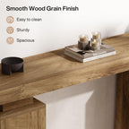 Tribesigns 63-Inch Long Console Table, Farmhouse Entryway Table Behind Couch, Wooden Foyer Stand Entry Station, Modern Hallway Accent Furniture for Living Room Decor, Entrance, Natural Wood Finish