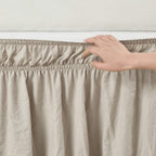 Lush Decor Ruched Ruffle Elastic Easy Wrap Around Bed Skirt Single Queen/King/Cal King Neutral - Queen Bed Skirt - Dust Ruffle - Tan Bedskirts