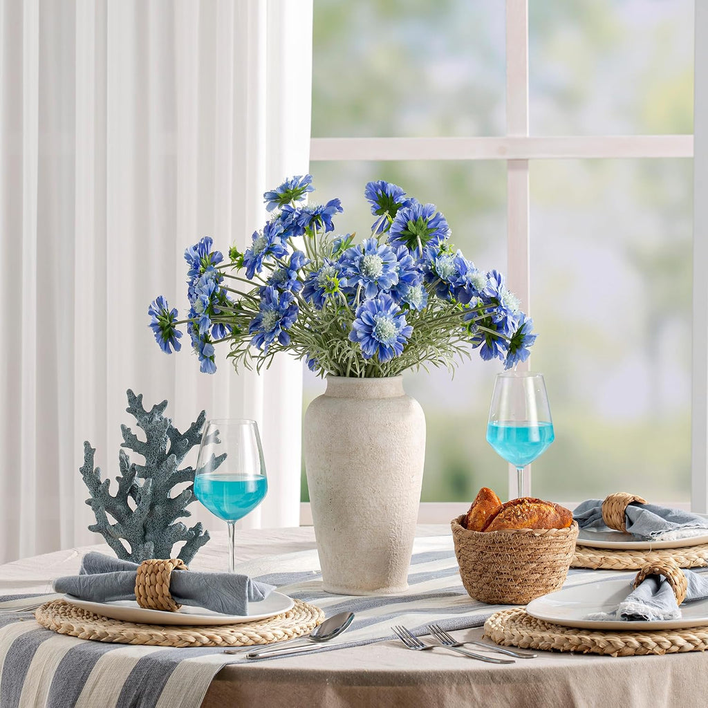 Ceramic Flower Vase, Large Flower Vase Tall Rustic Farmhouse Decorative Vase Floral Pottery Vases for Home Decor Table Living Room Entryway Mantel Bedroom Bathroom Kitchen - 11" W