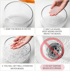 ANZON MORIES Clear Deco Granules 3 Size Options (Trial Pack), Wedding Centerpiece Table Home Decoration (16999, L 0.47-0.6in)