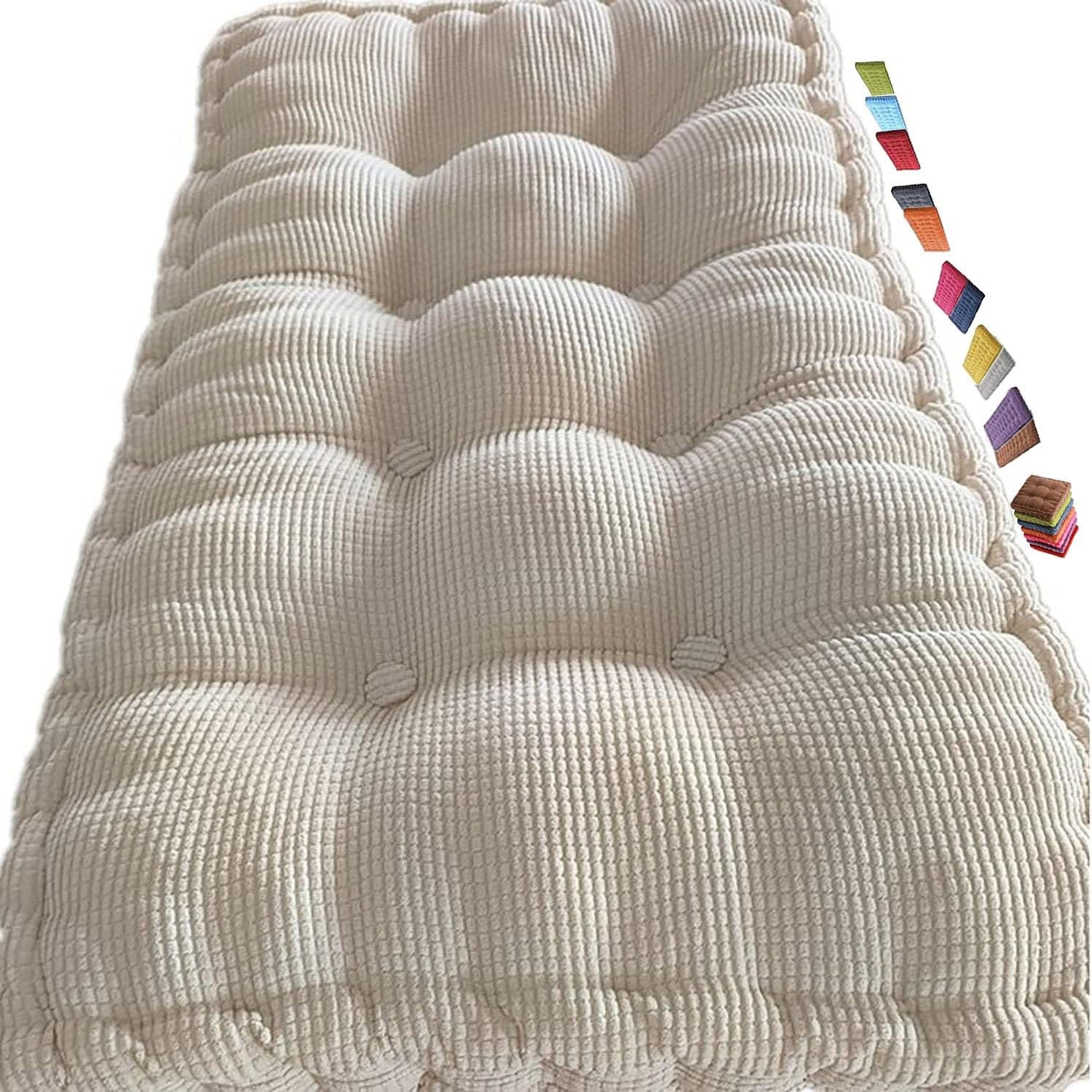 Bench Cushion for Outdoor/Indoor Furniture,8-10cm Thick Garden Bench Pad Cushions 90/100/120/150/180cm×30/35/40/50cm,for Bay Windows,Long Chairs,Sofas&Porch Furniture(Beige,69x22in)