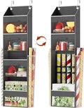 Over Door Wrapping Paper Organizer Storage with 3 Removable Drawers & Side Pockets – Dual Use Design with Elastic Straps – Christmas Gift Wrap Storage for Ribbons, Bows, Ornament and Other Tools 1Pack
