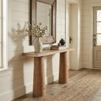 63-Inch Solid Wood Console Table, Farmhouse Entryway Table, Rectangular Long Sofa Table Behind Couch for Entryway, Hallway, Living Room, Entrance