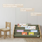 ZICOTO Decorative Wooden Bookshelf for Kids Rooms - Keeps Plenty of Books Neatly Organized & Within Reach for Toddlers - Easy Install Montessori Book Shelf for Baby's Bedroom or Playroom Decor