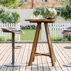 Solid Wood Bar Table, 31.5" Round Pub Bistro Table for Cafe, Dining Room, Kitchen, Living Room