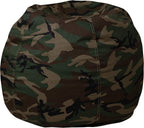 BizChair Small Camouflage Refillable Bean Bag Chair for Kids and Teens