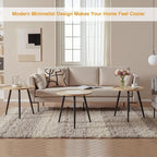 VECELO Modern Side Table, Round Small End Table, Exclusively Designed Hand-Crafted Small Nightstand, Solid Wood,Natural top with Black Metal Legsfor Bedrooms, Living Rooms and Home Office