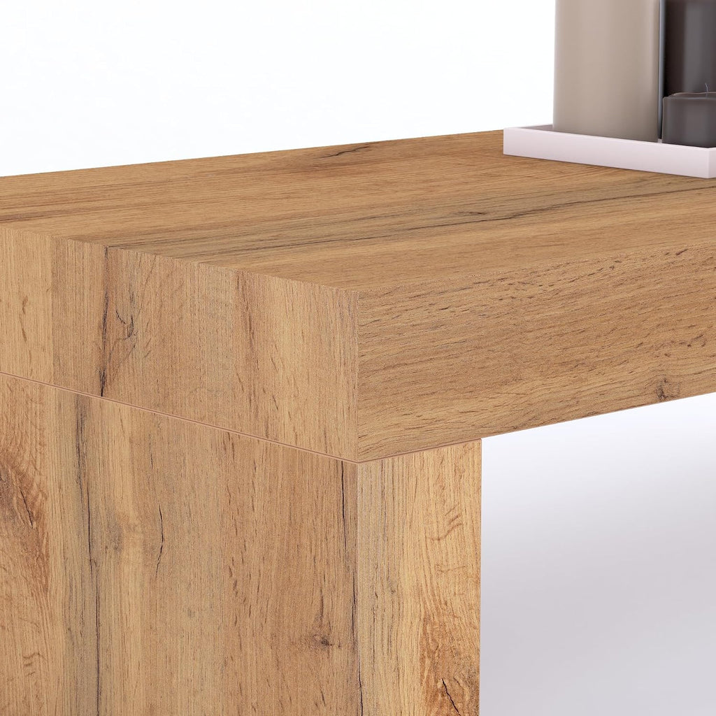Mobili Fiver, Evolution Kitchen Peninsula 47.2 x 23.6 in, Rustic Oak, Made in Italy