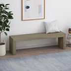 GDFStudio Farmhouse Acacia Wood Dining Bench, Light Gray Oak