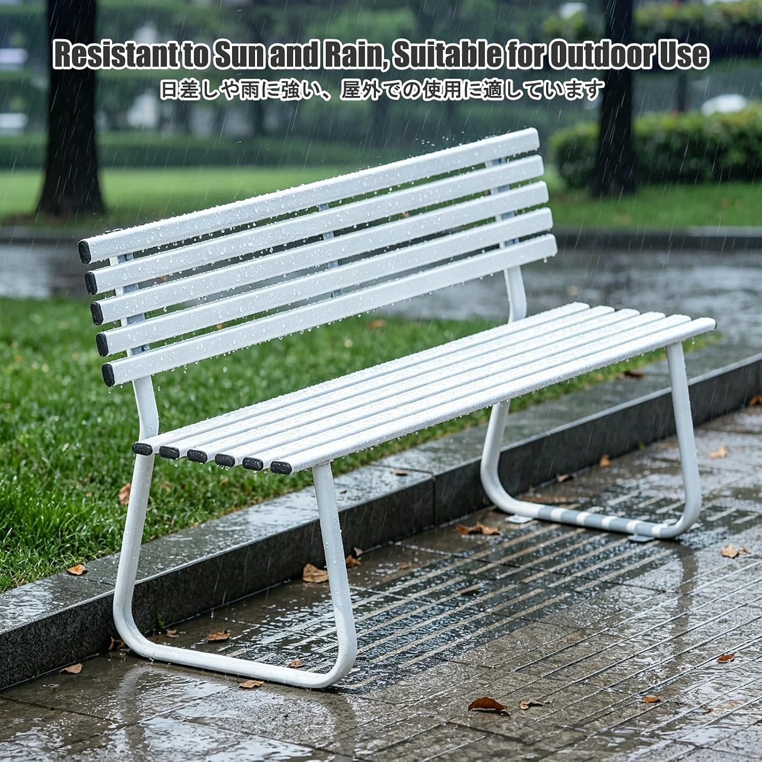 Outdoor Benches Weatherproof, Porch Benches Outdoor, It Features Strong Load Bearing Capacity and is Suitable for Porches, Lawns, Gardens, and Courtyards.(Blue,with Backrest)