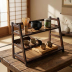 3 Tier Bamboo Matcha Station, coffee station organizer Shelf | for Kitchen Countertop, Tea Bar - Matcha Powder, Tools & Cup Organizer for Matcha Lovers, Home Baristas.