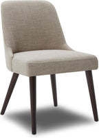 CHITA Mid-Century Modern Dining Chair, Upholstered Fabric Accent Chair for Dining Room, Set of 6, Beige