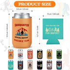 12 Pack Bigfoot Can Cooler Sleeves – Big Foot Sasquatch Gifts, Neoprene Collapsible Beer Can Sleeves for Parties, Camping, BBQ – Bigfoot Gifts for Men & Outdoor Lovers