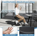 Ergonomic Kneeling Chair with Back Support Height Adjustable PU Stool for Home Office Thick Moulded Foam Cushions Brake Casters Desk Chair to Relieve Back Discomfort
